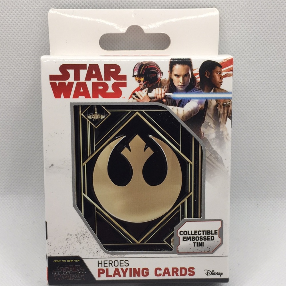 Star Wars Heroes Playing Cards in Collectible Embossed Tin Disney